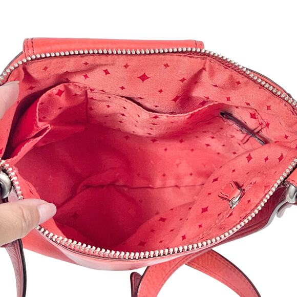 Fossil Marlow Crossbody Flamingo Color Scarlet Turnlock Purse Handbag Used - Picture 5 of 16